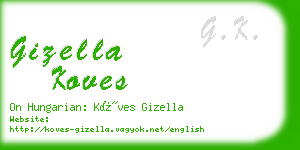 gizella koves business card